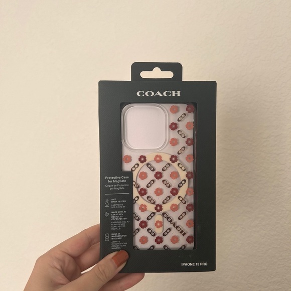 Coach Tea Rose iPhone 15 PRO Case, Compatible with MagSafe - Picture 2 of 14